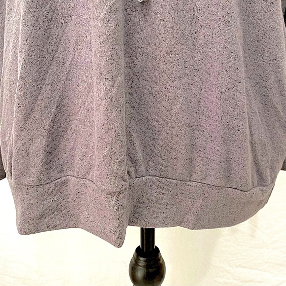 Sequin Embellished Pink and Gray Animal Print Attached Hood Sweatshirt NWT S - Picture 11 of 13